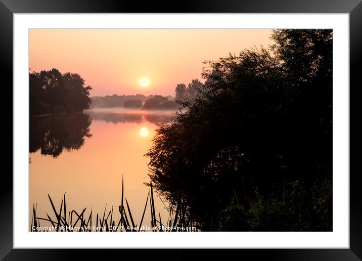 Sunrise On The River Trent Framed Mounted Print by Martyn Williams