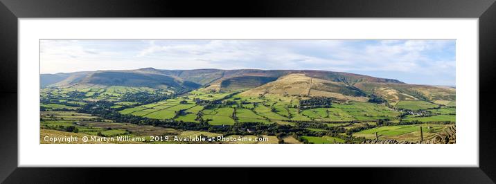 Kinder Scout And The Vale Of Edale Framed Mounted Print by Martyn Williams