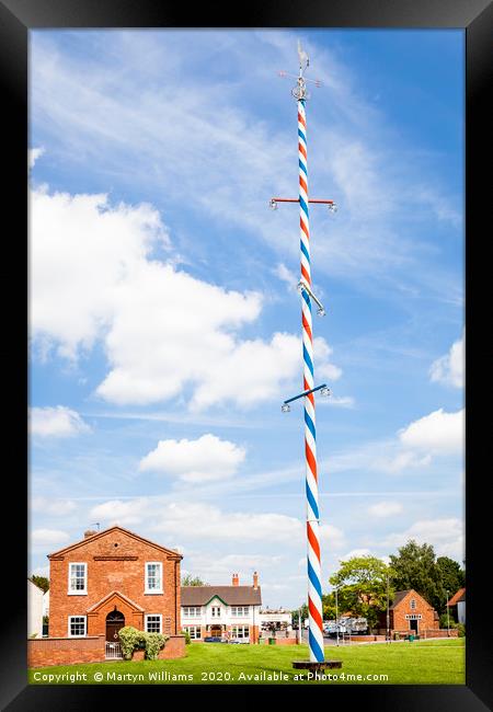 Maypole At Wellow, Nottinghamshire Framed Print by Martyn Williams