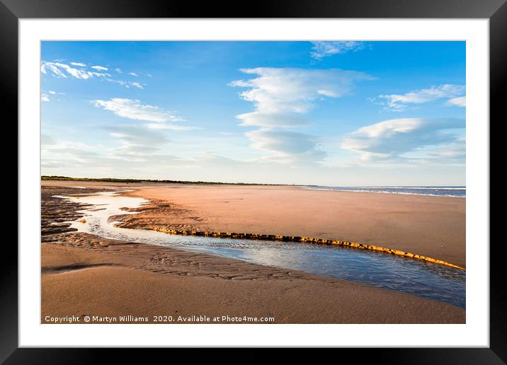 Ebbing Tide, Gibraltar Point Framed Mounted Print by Martyn Williams