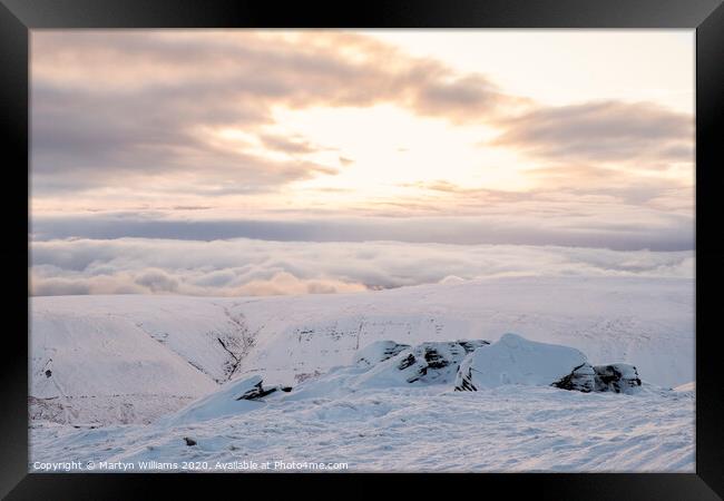 Winter Snow In The Peak District Framed Print by Martyn Williams