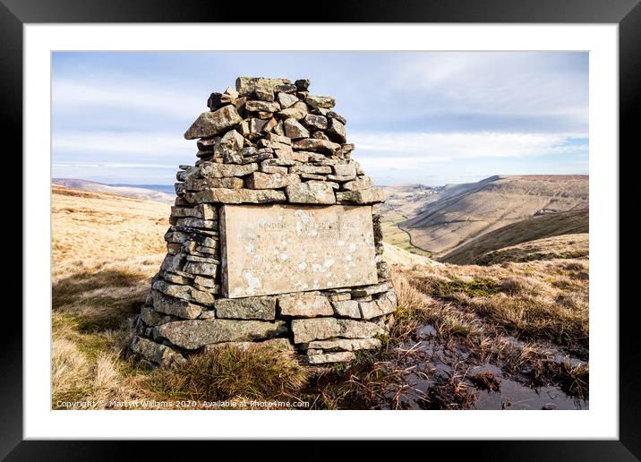 Memorial Cairn, Derbyshire Framed Mounted Print by Martyn Williams