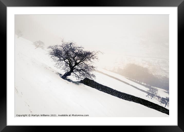 Winter Landscape, Peak District Framed Mounted Print by Martyn Williams