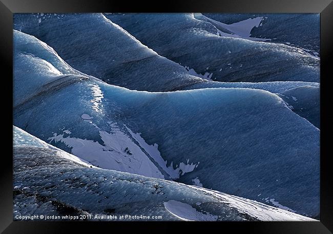 Skaftafellsjokul Glacier Framed Print by jordan whipps
