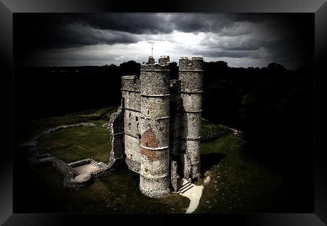 Donnington Castle (The darkness) Framed Print by jamie stevens Helicammedia