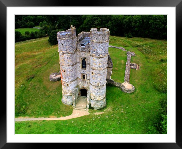 Donnington Castle Framed Mounted Print by jamie stevens Helicammedia