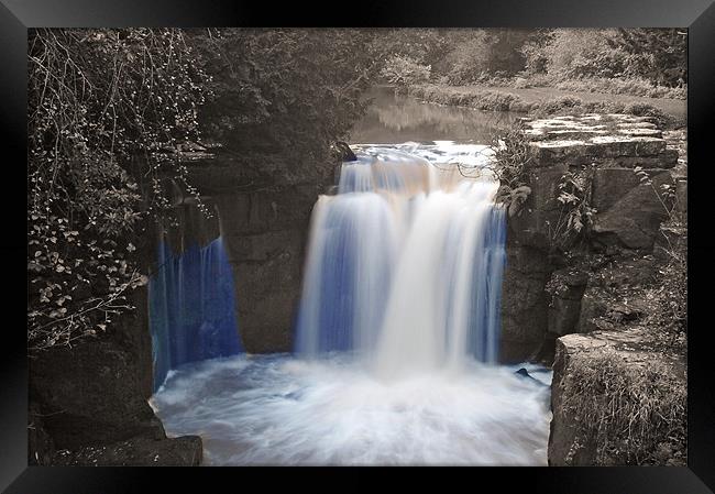 Jesmond Dene Waterfall Framed Print by Michael Oakes