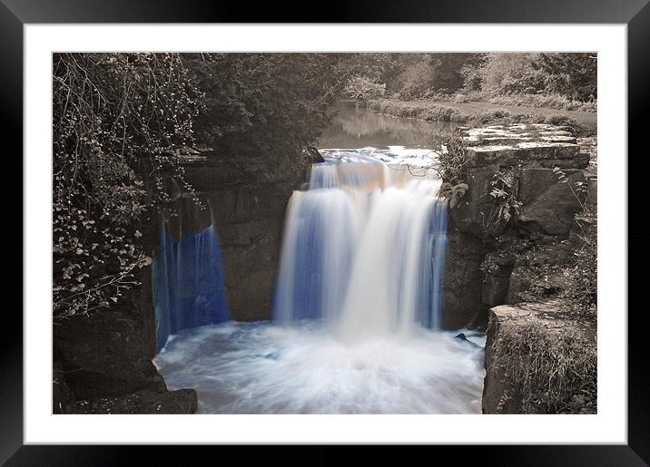Jesmond Dene Waterfall Framed Mounted Print by Michael Oakes