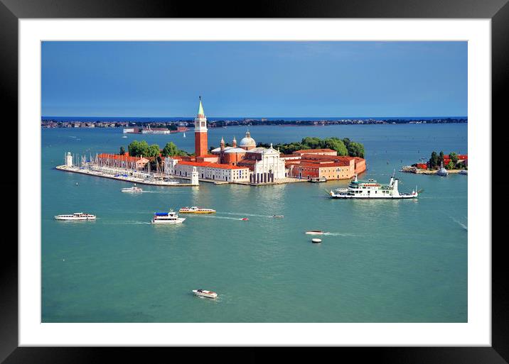      Church of San Giorgio Maggiore, Venice, Italy Framed Mounted Print by Michael Oakes