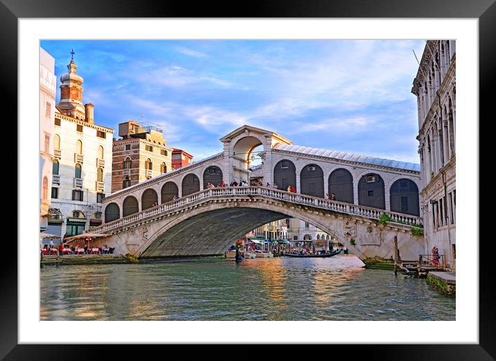 The Rialto Bridge                                Framed Mounted Print by Michael Oakes