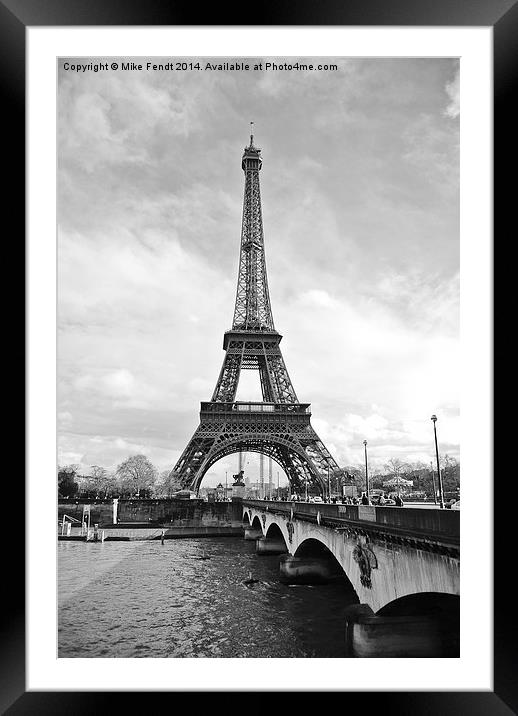 Eiffel Tower, Paris Framed Mounted Print by Mike Fendt