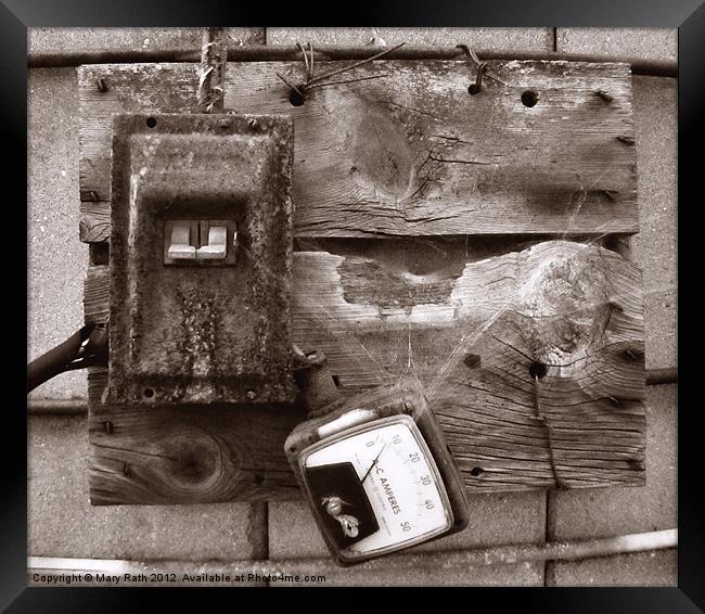 Fuse box, tinted Framed Print by Mary Rath