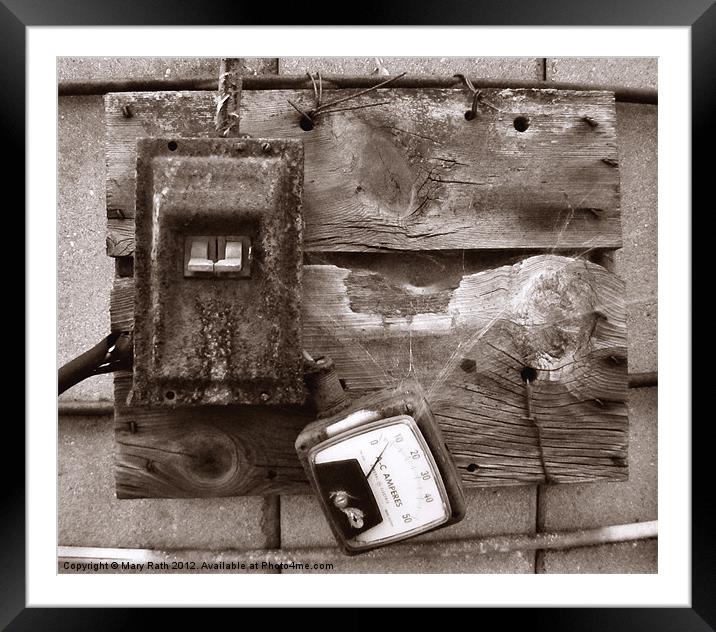 Fuse box, tinted Framed Mounted Print by Mary Rath