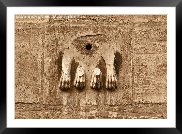  Gargoyle Feet Framed Mounted Print by Mary Rath