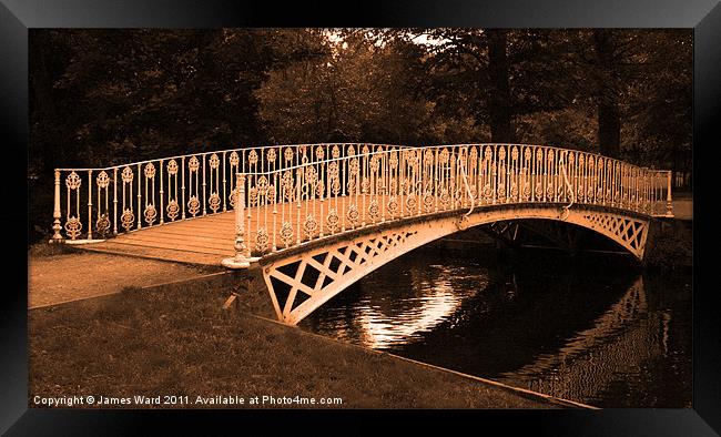 River Wandle Bridge 3 Framed Print by James Ward