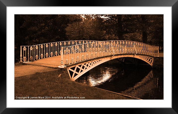 River Wandle Bridge 3 Framed Mounted Print by James Ward