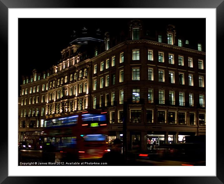 Regent Street, London Framed Mounted Print by James Ward