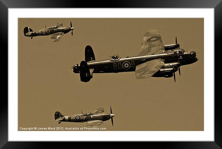 BBMF over RAF Kenley Framed Mounted Print by James Ward