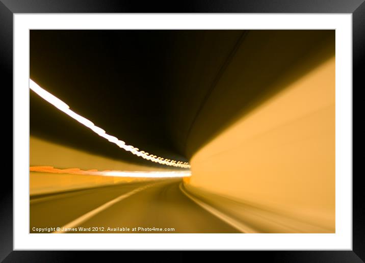Speeding Tunnel Framed Mounted Print by James Ward