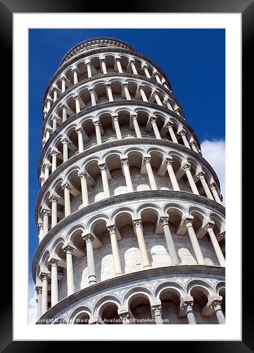 Leaning Tower of Pisa Framed Mounted Print by James Ward