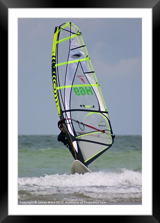 Windsurfer 1 Framed Mounted Print by James Ward