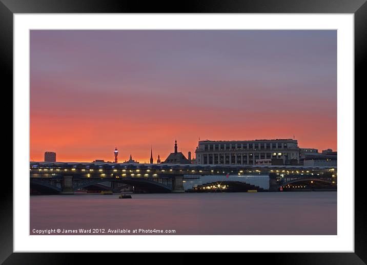 Blackfriars and beyond Framed Mounted Print by James Ward