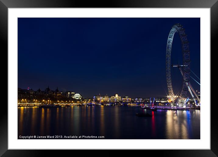 London From Westminster Bridge Framed Mounted Print by James Ward