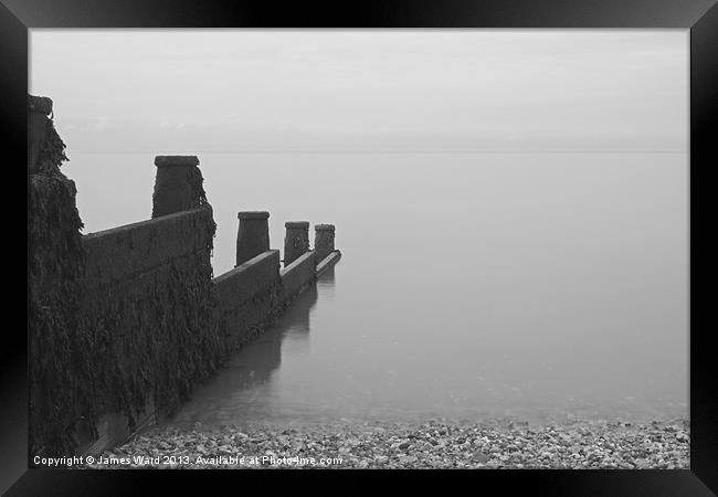Whitstable Beach on a calm day Framed Print by James Ward