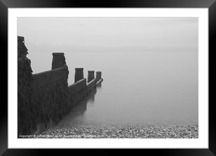 Whitstable Beach on a calm day Framed Mounted Print by James Ward