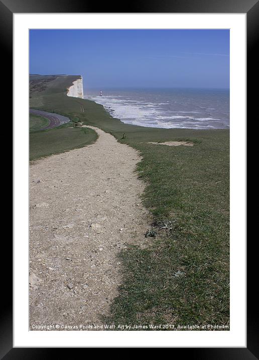 Beachy Head in spring Framed Mounted Print by James Ward