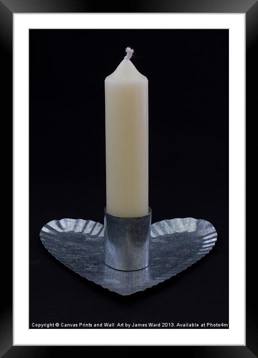 Loving Candle Framed Mounted Print by James Ward