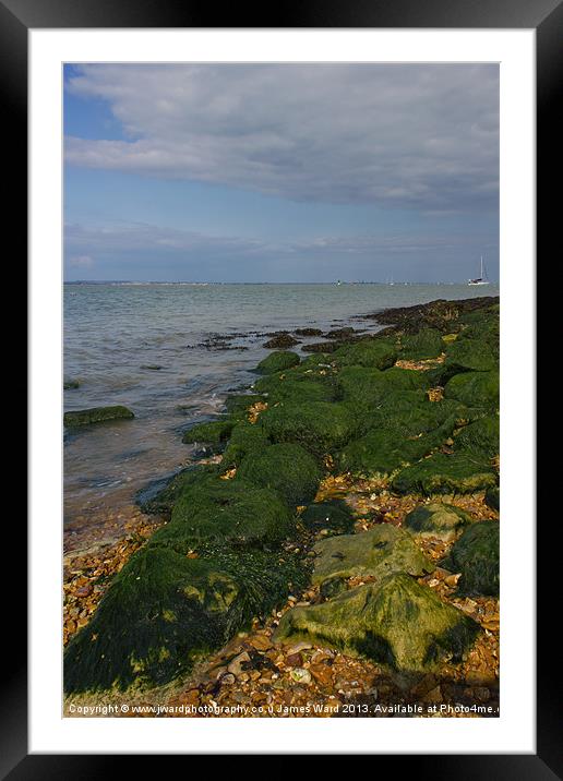Cowes Beach 1 Framed Mounted Print by James Ward