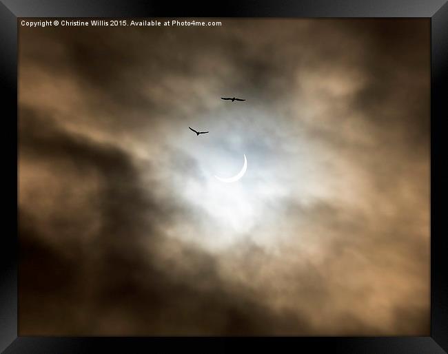  Smiley Sky Framed Print by Christine Johnson