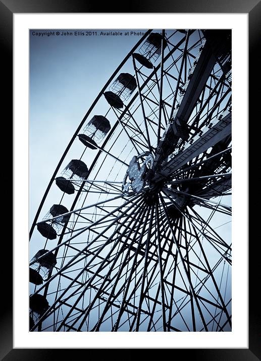 Ferris Wheel Framed Mounted Print by John Ellis