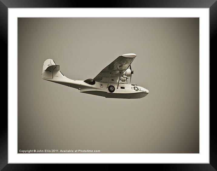 PBY Catalina Framed Mounted Print by John Ellis