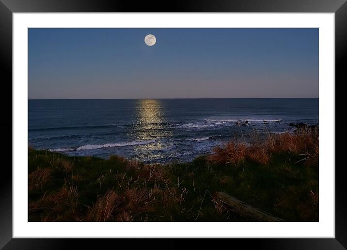 Moonlight Bay Framed Mounted Print by John Ellis