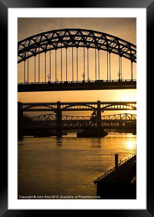 The Tyne Bridge Framed Mounted Print by John Ellis