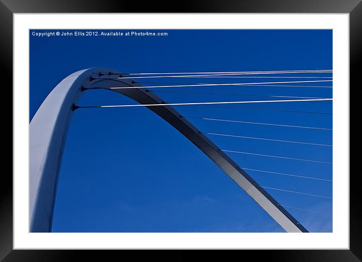 Millenium Bridge Framed Mounted Print by John Ellis