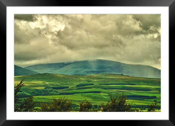 Cheviot View Framed Mounted Print by John Ellis