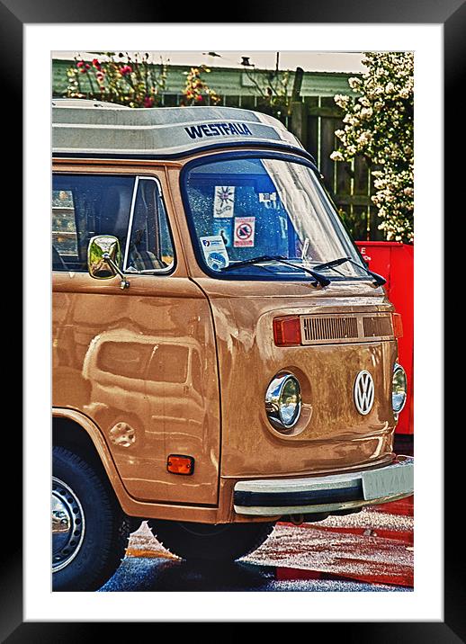 VW Camper Framed Mounted Print by John Ellis