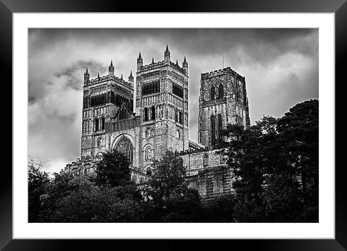 Durham Cathedral Framed Mounted Print by John Ellis