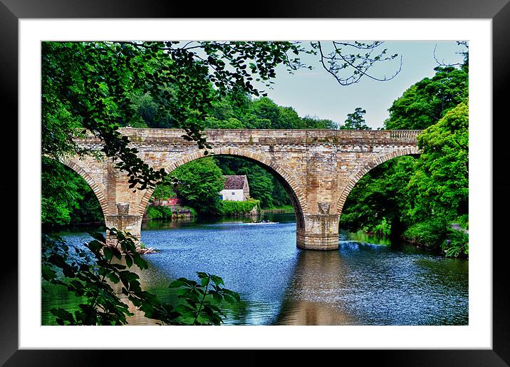 Prebends Bridge: Durham Framed Mounted Print by John Ellis