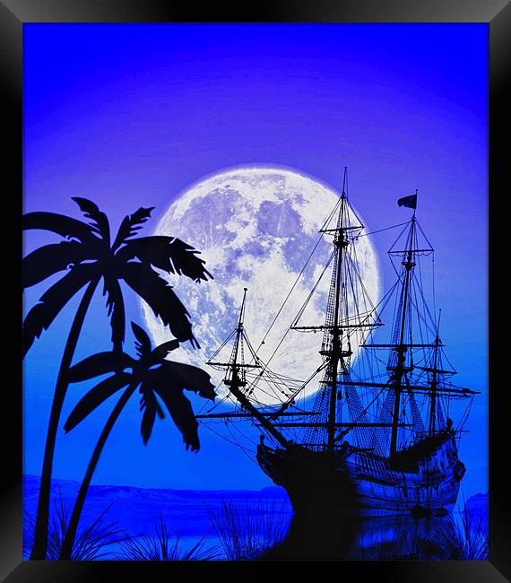 Paradise & Pirates Framed Print by John Ellis