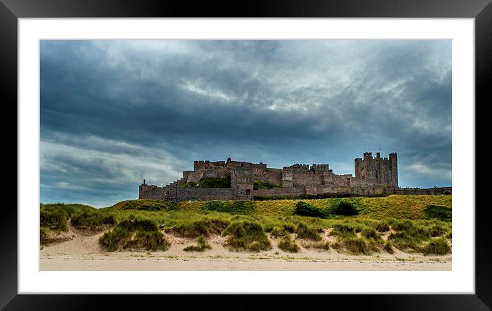  Bamburgh Castle Framed Mounted Print by John Ellis