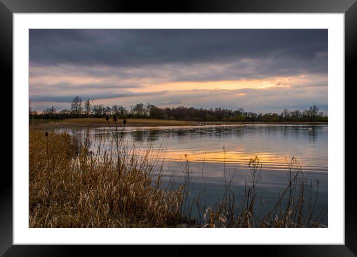 Big Water Sunset Framed Mounted Print by John Ellis