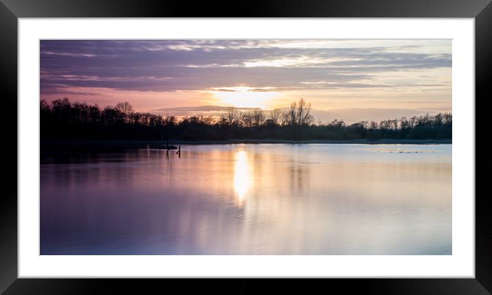 Big Water Sunset Framed Mounted Print by John Ellis