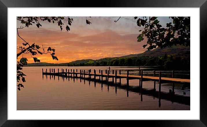 Coniston Water Framed Mounted Print by John Ellis