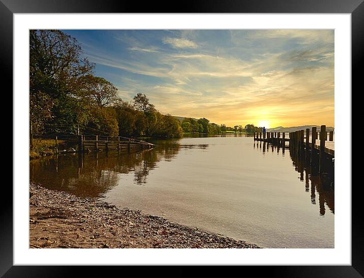 Coniston Water Framed Mounted Print by John Ellis