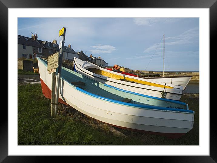 Craster Street Framed Mounted Print by Stephen Wakefield