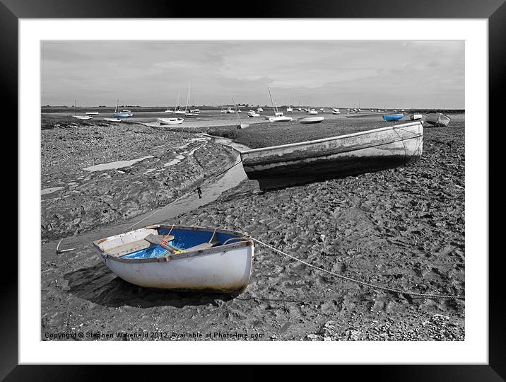 Brancaster boats Framed Mounted Print by Stephen Wakefield